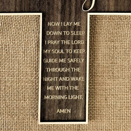 Engraved Walnut Wood Cross Gift Keepsake