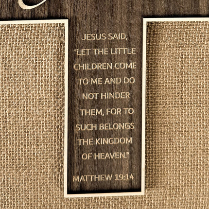 Engraved Walnut Wood Cross Gift Keepsake