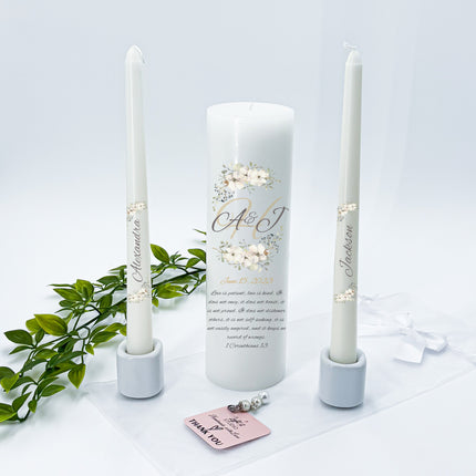 Wedding Camellia Unity Candles