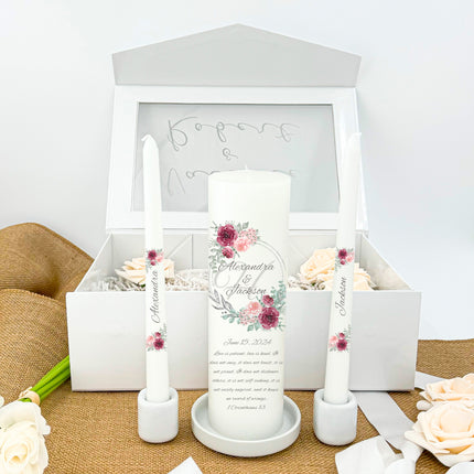 Wedding Gift Box Rose Unity Candle